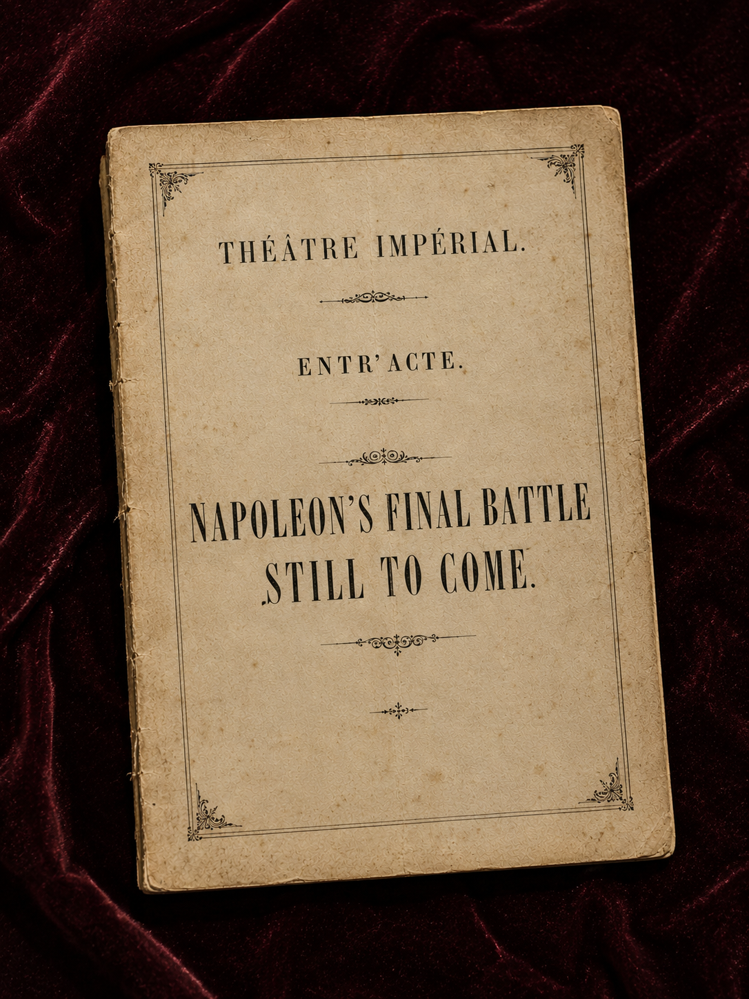 Entr'acte — Napoleon's Final Battle Still To Come
