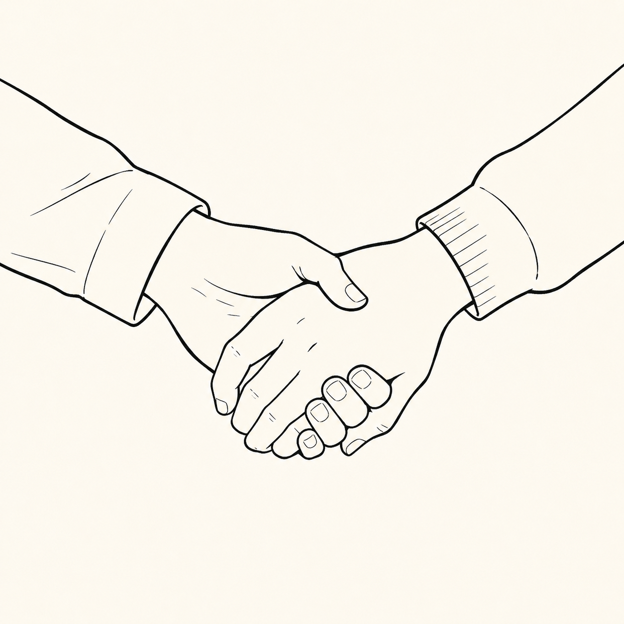 Two hands holding