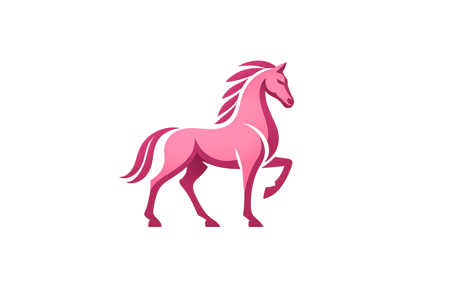 Stylized pink horse
